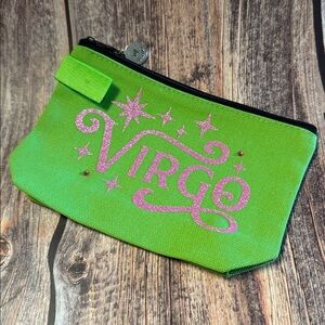 NEW Green Zippered Pouch with Virgo Design Item #PHK217